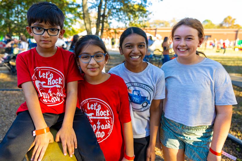 Students and families enjoy Romp n Stomp